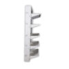 Complete white 5x30 inch wall mounted metal shoe rack by JootaRack for Indian homes