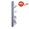 Wall mounted shoe rack 4x30 inch metal shoe rack for home with grey frame and white door