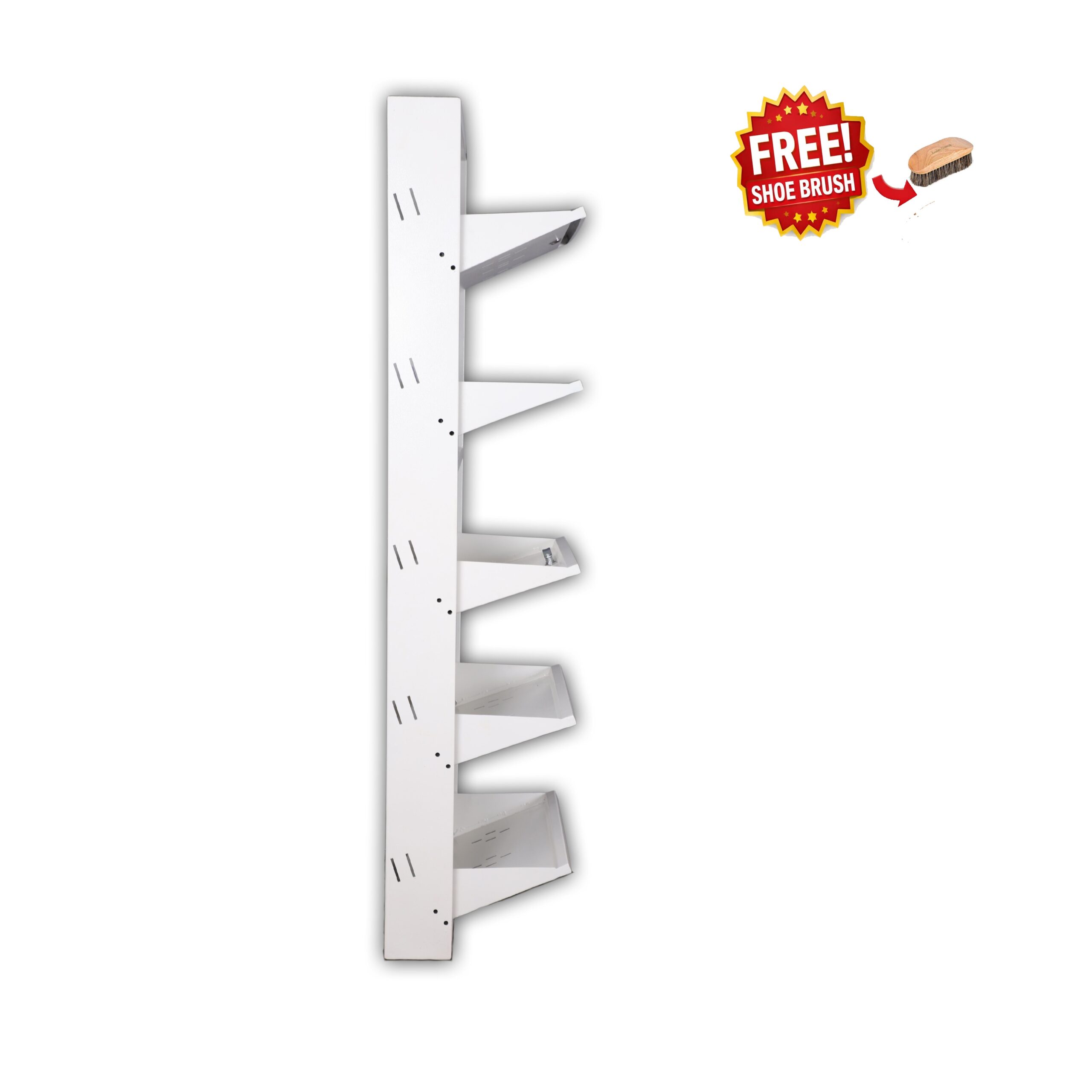 Wall Mounted Shoe Rack 3 Level | All White Metal Shoe Rack for Home