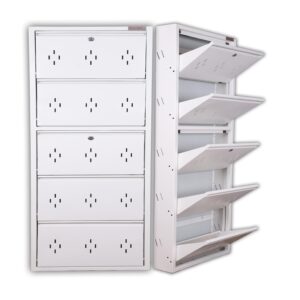 Wall Mounted Shoe Rack 3 Level | All White Metal Shoe Rack for Home