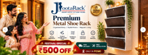 Premium wall mounted metal shoe rack for home entrance by JootaRack